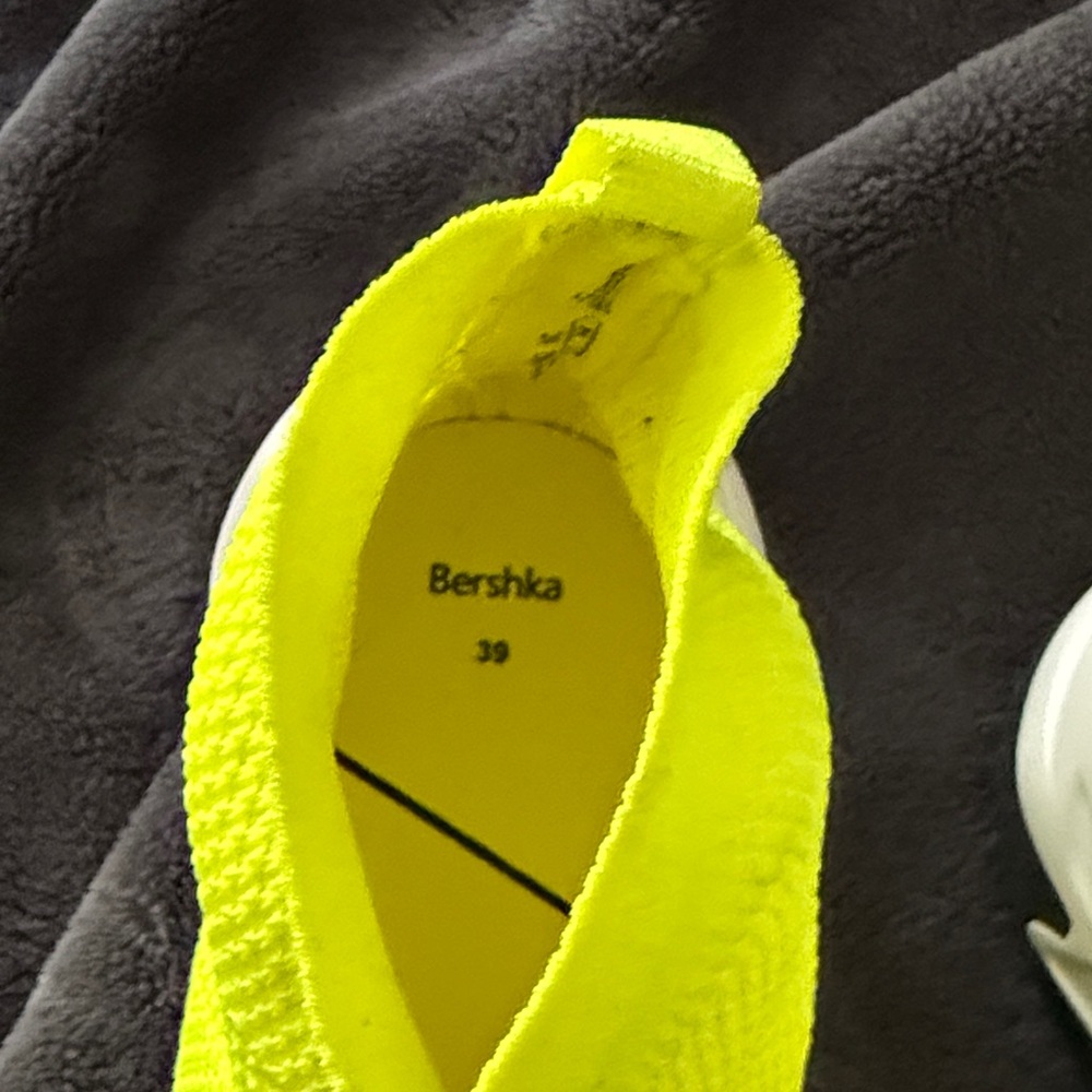 Bershka Neon Yellow Sneakers View 3